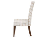 Canadel Upholstered Dining Chair 5013 in OZ Fabric and 19 Cognac Washed, side view