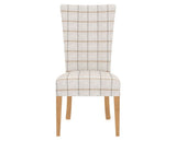 Canadel Upholstered Dining Chair 5013 in OZ Fabric and 20 Caramel Washed, front view