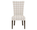 Canadel Upholstered Dining Chair 5013 in OZ Fabric and 29 Hazelnut Washed, front view