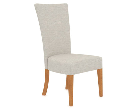 Canadel Upholstered Dining Chair 5013 in Honey Washed, three-quarter view