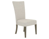 Canadel Upholstered Dining Chair 5013 in TB Fabric and 08 Shadow, three-quarter view