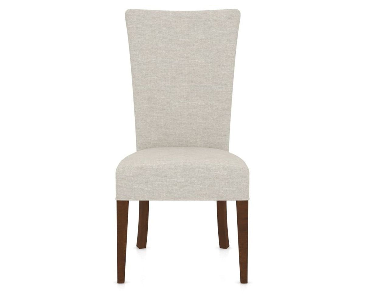 Canadel Upholstered Dining Chair 5013 in TB Fabric and 19 Cognac Washed, front view