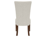 Canadel Upholstered Dining Chair 5013 in TB Fabric and 19 Cognac Washed, back view