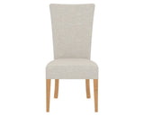 Canadel Upholstered Dining Chair 5013 in TB Fabric and 20 Caramel Washed, front view