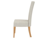 Canadel Upholstered Dining Chair 5013 in TB Fabric and 20 Caramel Washed, side view