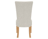 Canadel Upholstered Dining Chair 5013 in TB Fabric and 20 Caramel Washed, back view