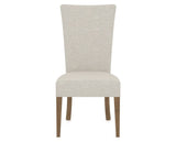Canadel Upholstered Dining Chair 5013 in TB Fabric and 25 Pecan Washed, front view