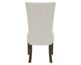 Canadel Upholstered Dining Chair 5013 in TB Fabric and 29 Hazelnut Washed, back view