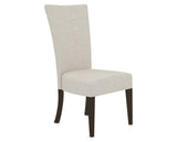 Canadel Upholstered Dining Chair 5013 in TB Fabric and 59 Davy's Grey, three-quarter view