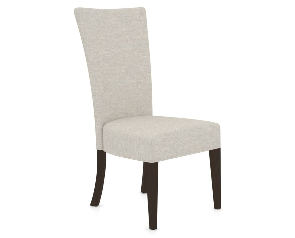 Canadel Upholstered Dining Chair 5013 in TB Fabric and 59 Davy's Grey, three-quarter view