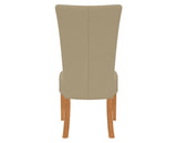 Canadel Upholstered Dining Chair 5013 in XY Faux Leather and 01 Honey Washed, back view