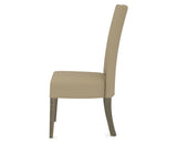 Canadel Upholstered Dining Chair 5013 in XY Faux Leather and 08 Shadow, side view