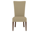 Canadel Upholstered Dining Chair 5013 in XY Faux Leather and 19 Cognac Washed, front view