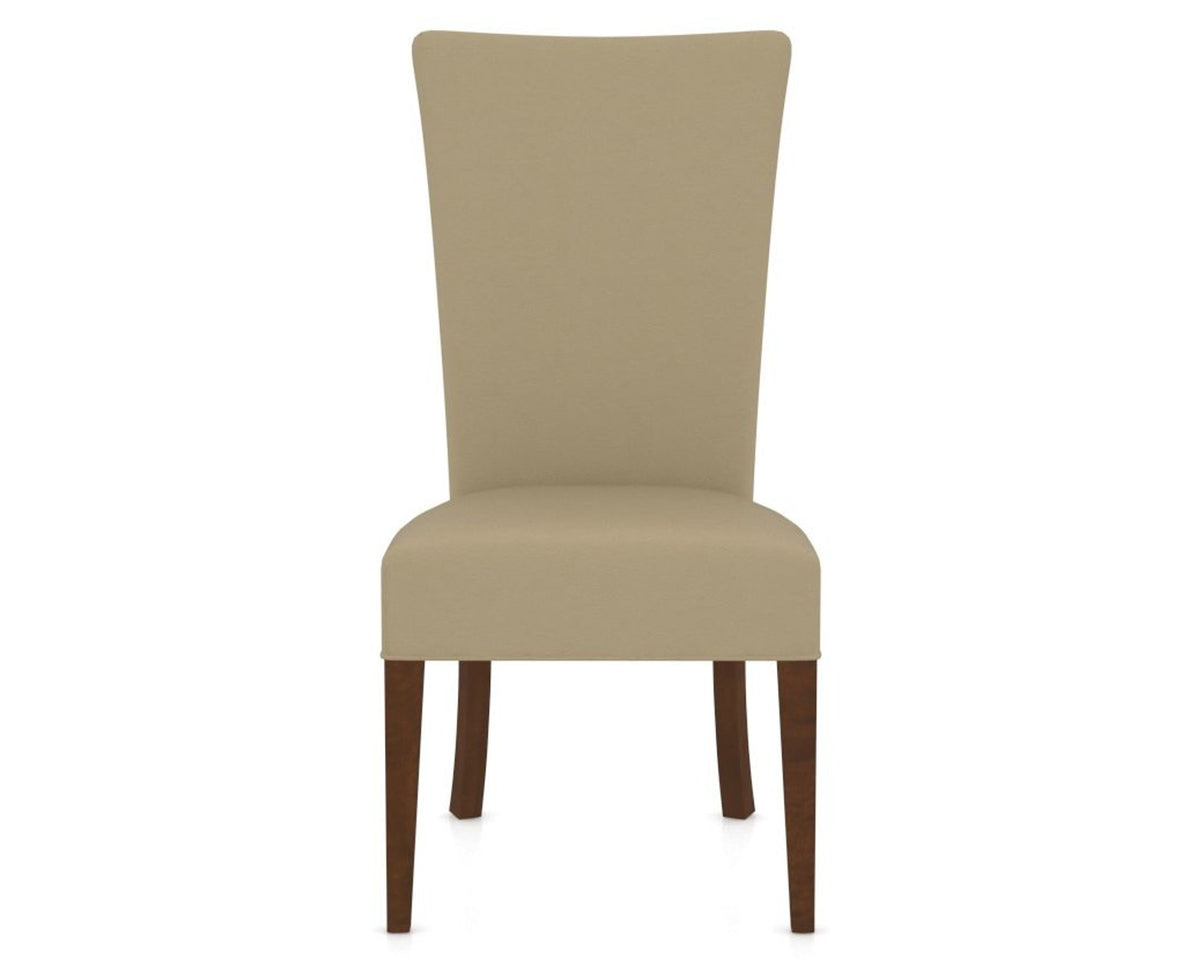 Canadel Upholstered Dining Chair 5013 in XY Faux Leather and 19 Cognac Washed, front view