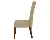 Canadel Upholstered Dining Chair 5013 in XY Faux Leather and 19 Cognac Washed, side view