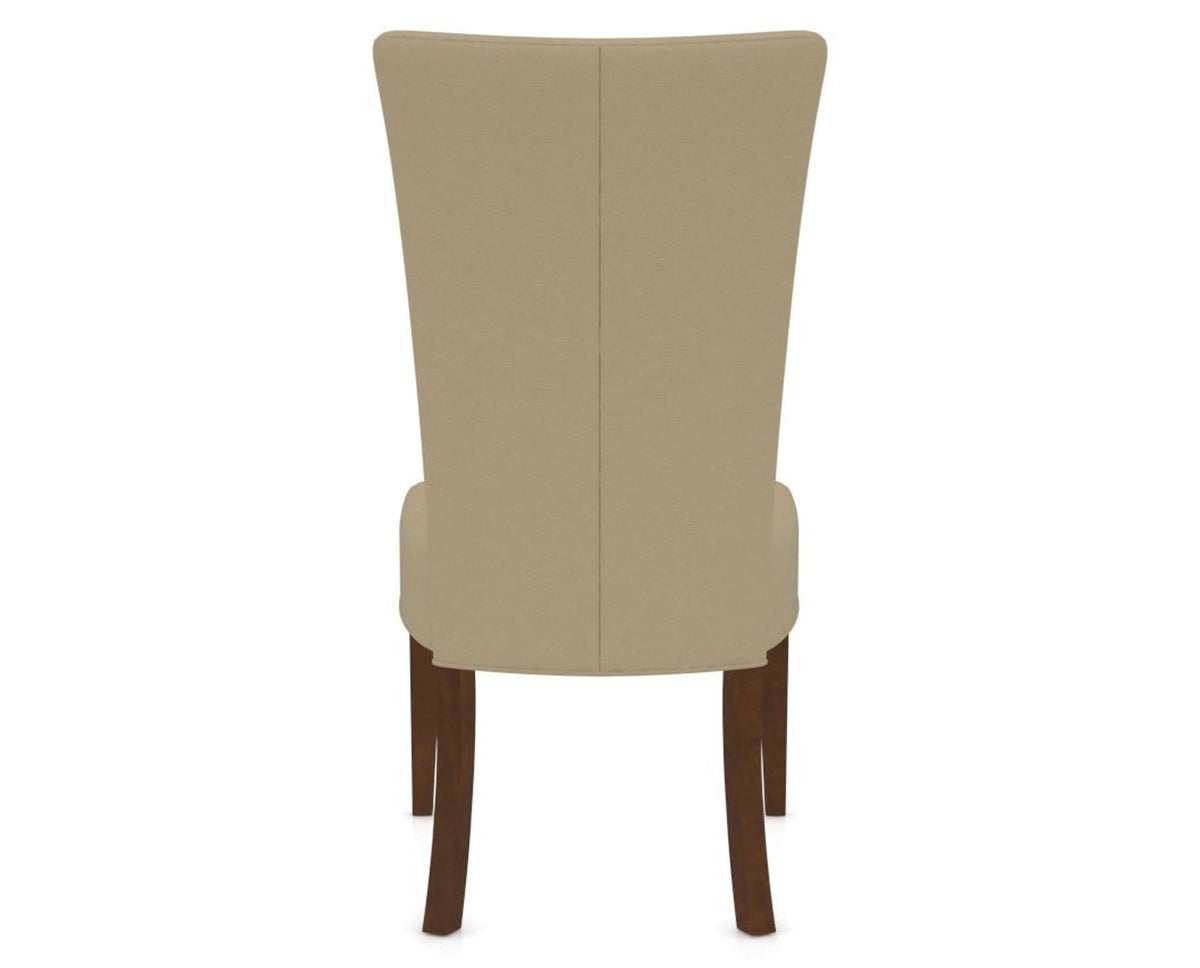 Canadel Upholstered Dining Chair 5013 in XY Faux Leather and 19 Cognac Washed, back view