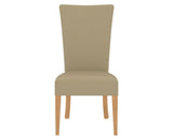 Canadel Upholstered Dining Chair 5013 in XY Faux Leather and 20 Caramel Washed, front view