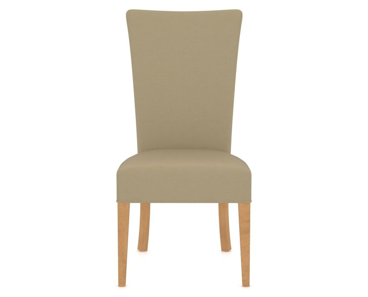 Canadel Upholstered Dining Chair 5013 in XY Faux Leather and 20 Caramel Washed, front view