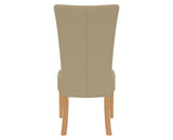 Canadel Upholstered Dining Chair 5013 in XY Faux Leather and 20 Caramel Washed, back view