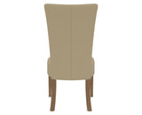Canadel Upholstered Dining Chair 5013 in XY Faux Leather and 25 Pecan Washed, back view