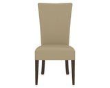 Canadel Upholstered Dining Chair 5013 in XY Faux Leather and 29 Hazelnut Washed, front view