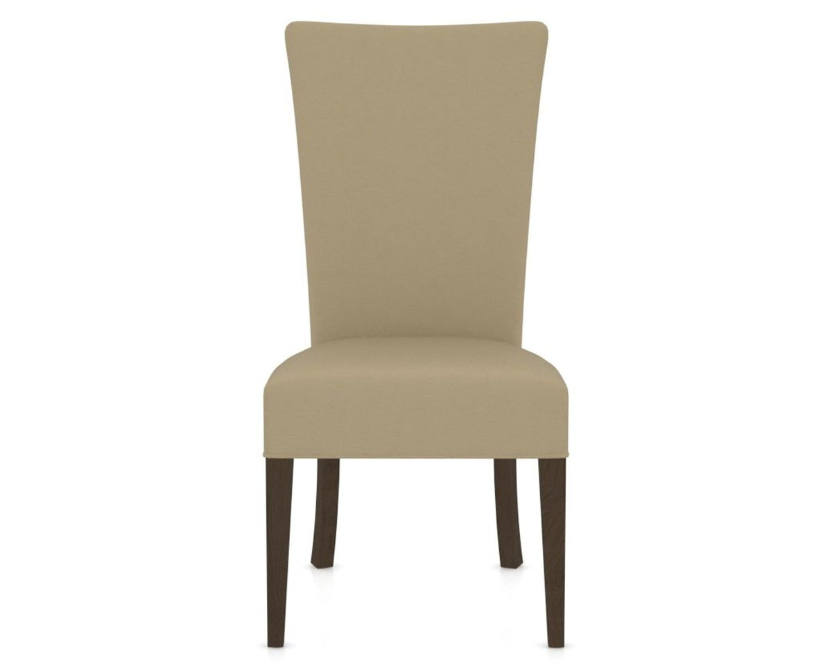 Canadel Upholstered Dining Chair 5013 in XY Faux Leather and 29 Hazelnut Washed, front view