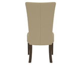 Canadel Upholstered Dining Chair 5013 in XY Faux Leather and 29 Hazelnut Washed, back view
