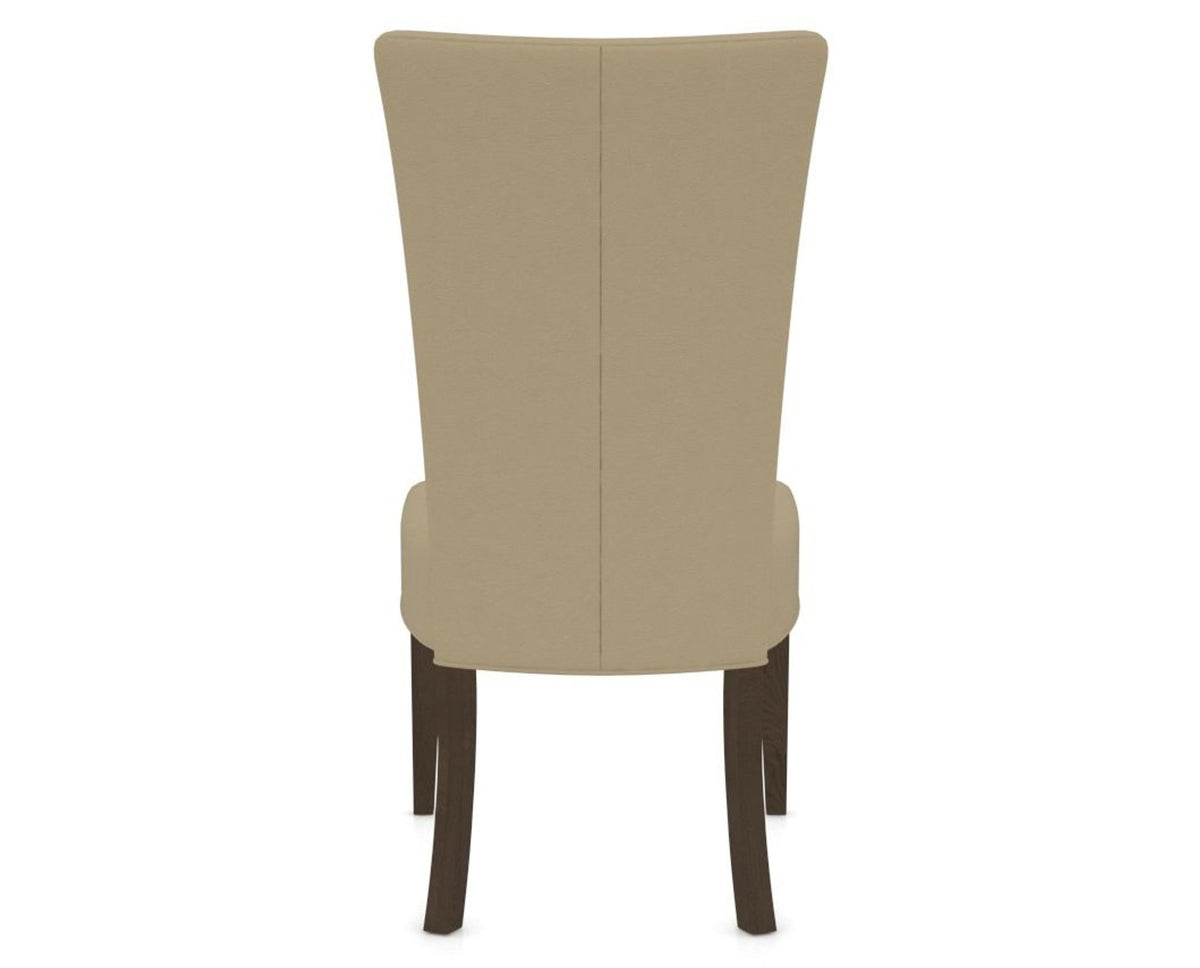 Canadel Upholstered Dining Chair 5013 in XY Faux Leather and 29 Hazelnut Washed, back view
