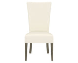 Canadel Upholstered Dining Chair 5013 in YJ Faux Leather and 08 Shadow, front view