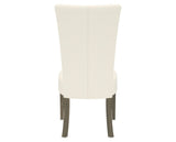 Canadel Upholstered Dining Chair 5013 in YJ Faux Leather and 08 Shadow, back view