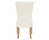 Canadel Upholstered Dining Chair 5013 in YJ Faux Leather and 20 Caramel Washed, back view