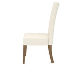 Canadel Upholstered Dining Chair 5013 in YJ Faux Leather and 25 Pecan Washed, side view