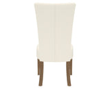 Canadel Upholstered Dining Chair 5013 in YJ Faux Leather and 25 Pecan Washed, back view