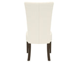 Canadel Upholstered Dining Chair 5013 in YJ Faux Leather and 29 Hazelnut Washed, back view