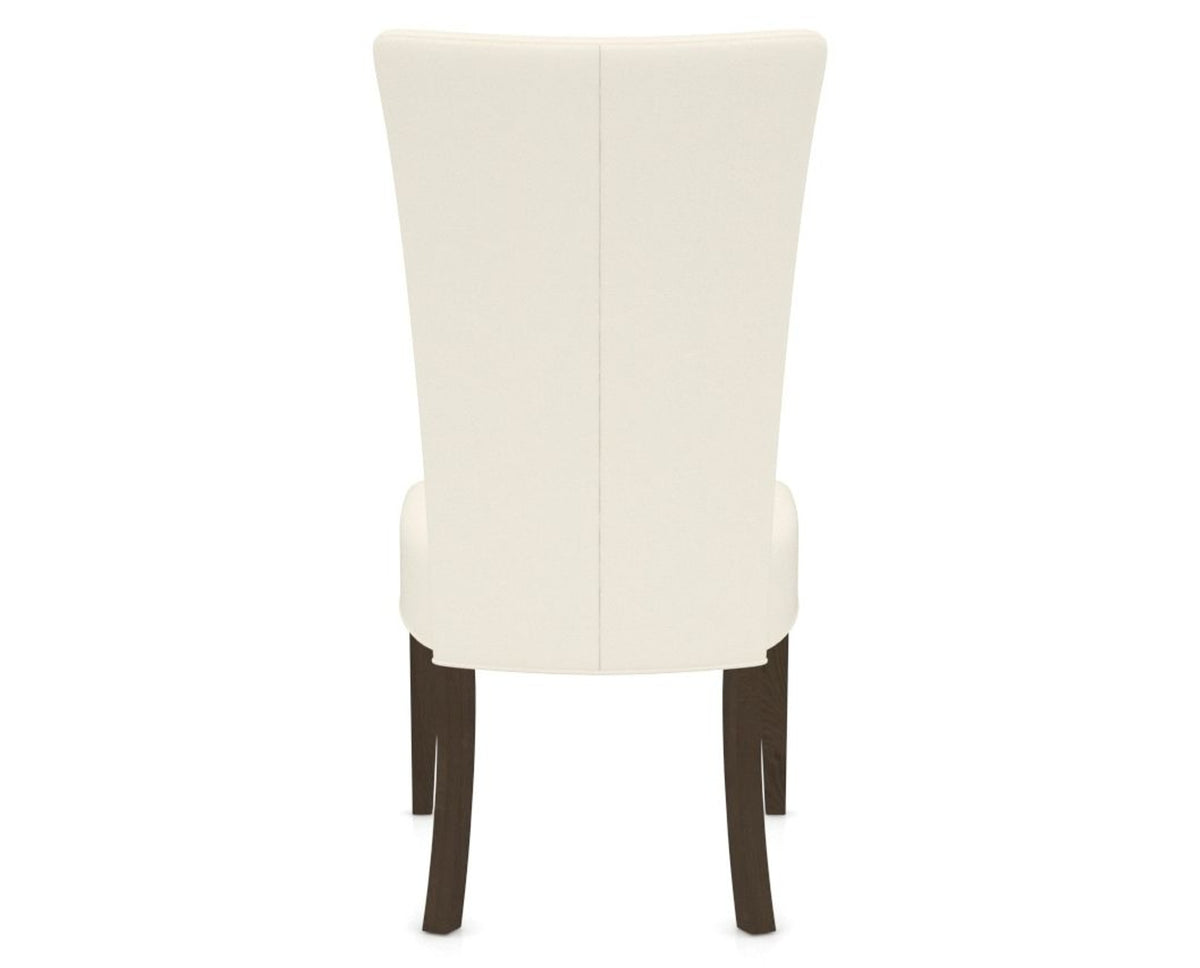 Canadel Upholstered Dining Chair 5013 in YJ Faux Leather and 29 Hazelnut Washed, back view