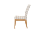 Canadel Frank Dining Chair in Caramel Washed, OZ Fabric, side view