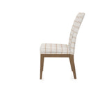 Canadel Frank Dining Chair in Pecan Washed, OZ Fabric, side view