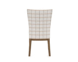 Canadel Frank Dining Chair in Pecan Washed, OZ Fabric, back view