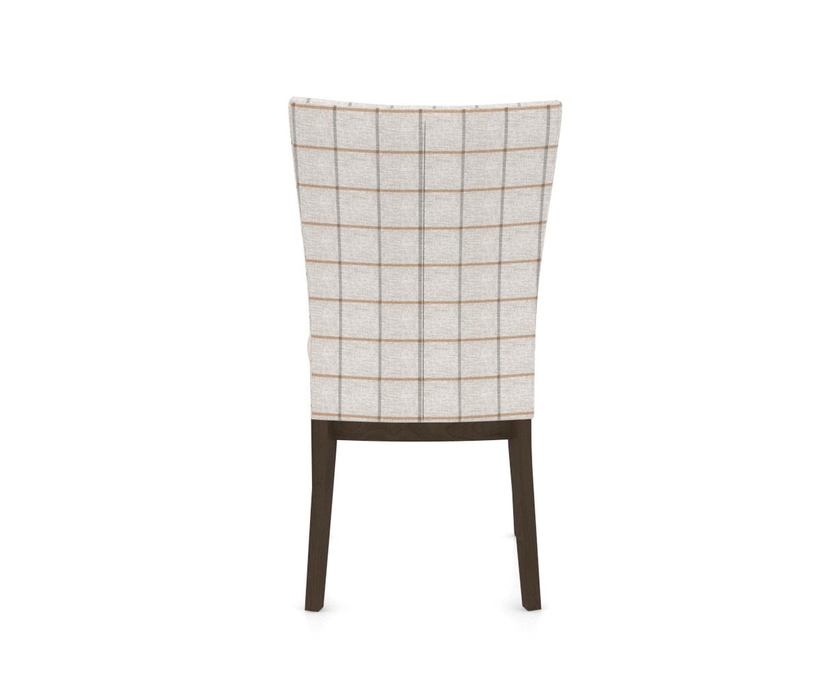 Canadel Frank Dining Chair in Hazelnut Washed, OZ Fabric, back view