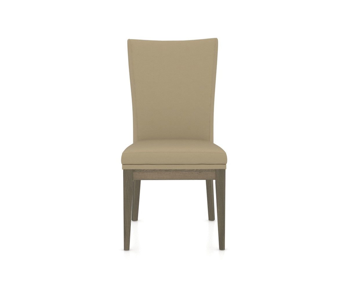 Canadel Frank Dining Chair in Shadow, XY Faux Leather, front view