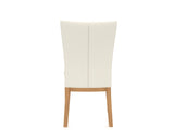 Canadel Frank Dining Chair in Caramel Washed, YJ Faux Leather, back view