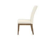 Canadel Frank Dining Chair in Pecan Washed, YJ Faux Leather, side view