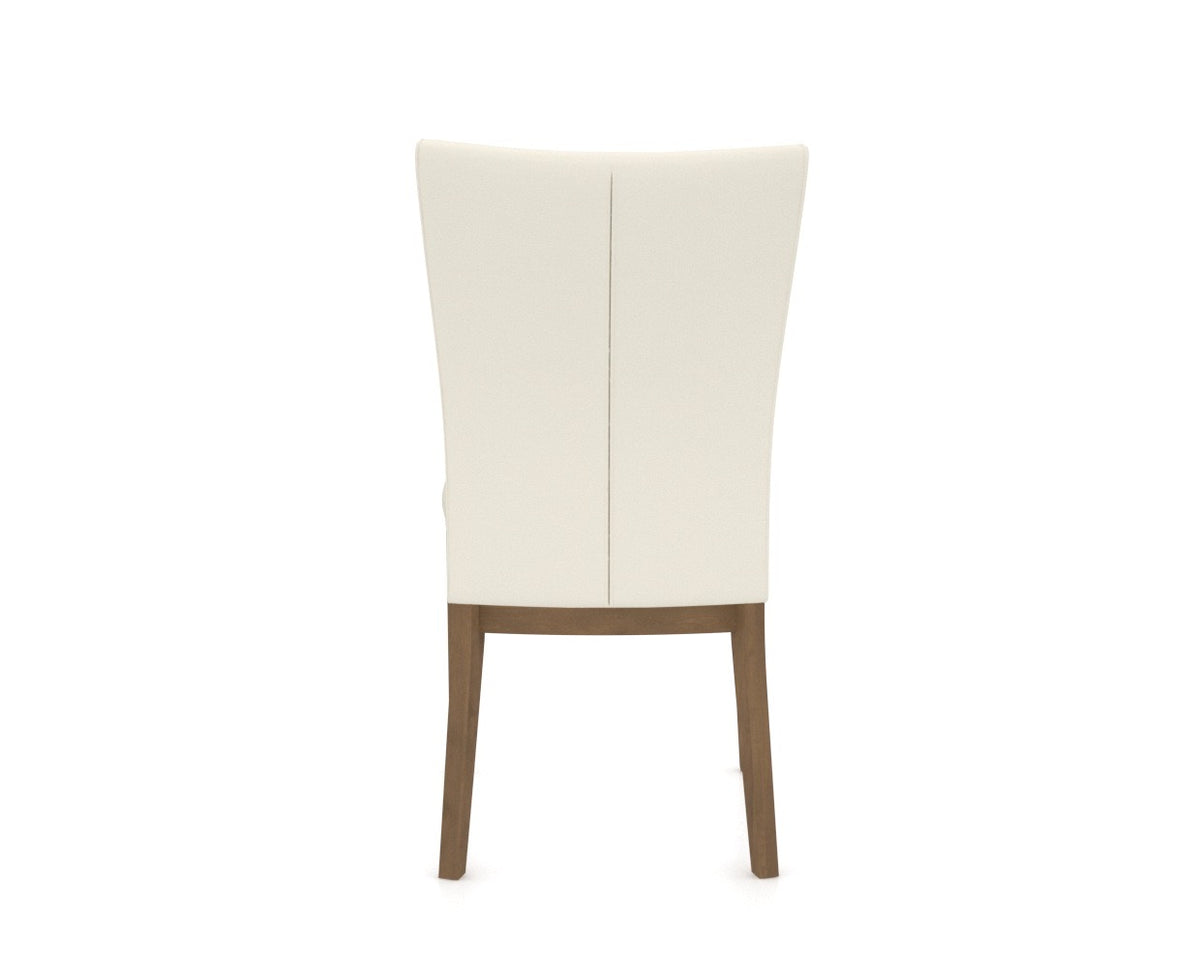 Canadel Frank Dining Chair in Pecan Washed, YJ Faux Leather, back view