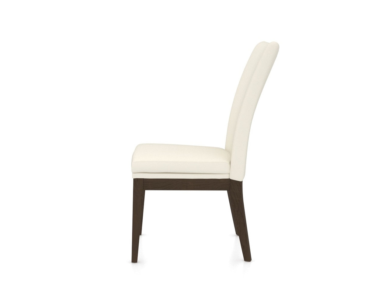 Canadel Frank Dining Chair in Hazelnut Washed, YJ Faux Leather, side view