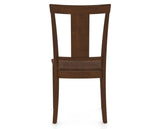 Canadel Dining Chair 5024 in Wood Seat and 19 Cognac Washed, back view