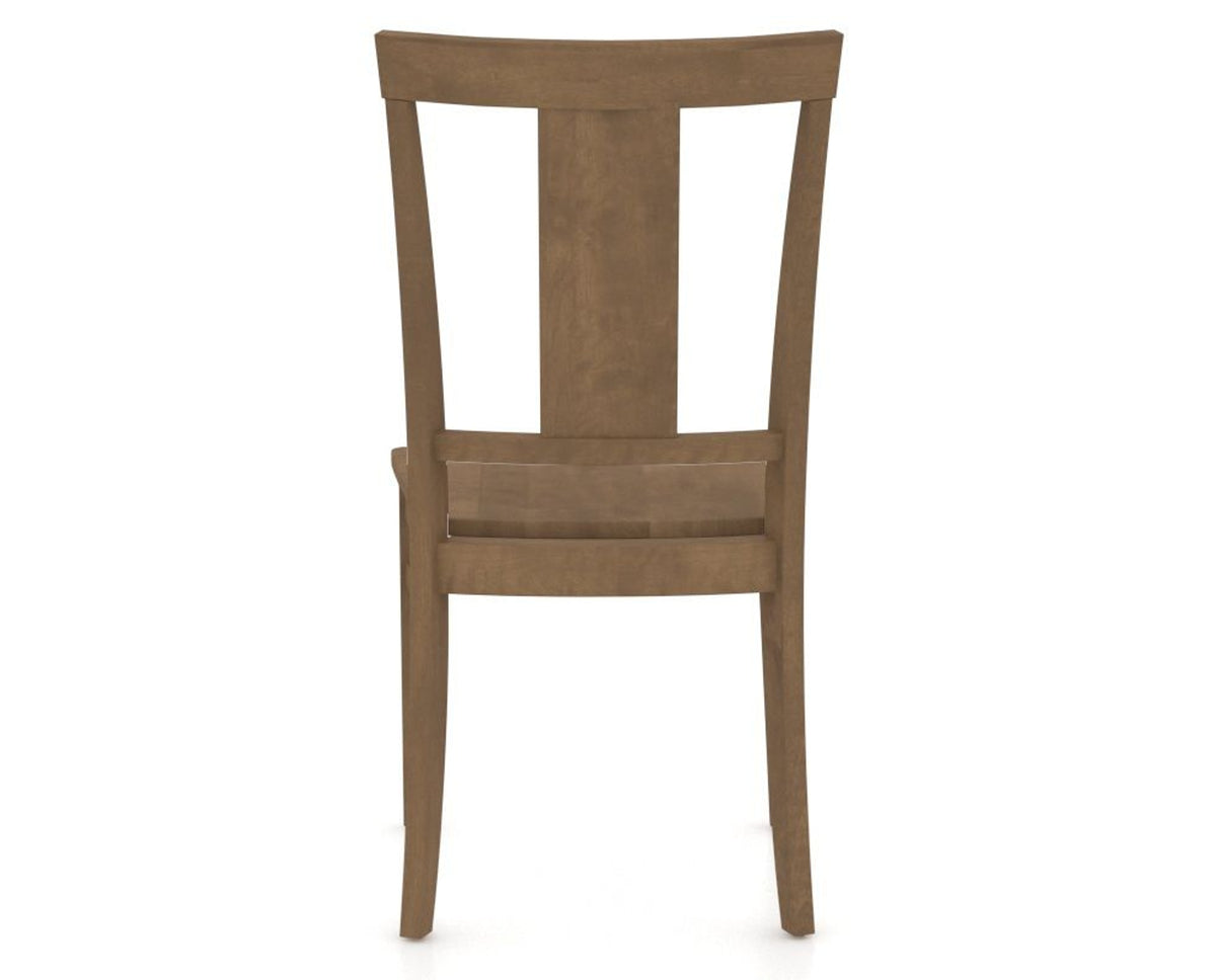 Canadel Dining Chair 5024 in Wood Seat and 25 Pecan Washed, back view