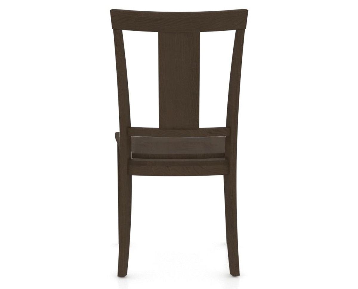 Canadel Dining Chair 5024 in Wood Seat and 29 Hazelnut Washed, back view