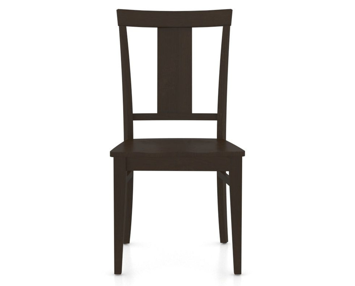 Canadel Dining Chair 5024 in Wood Seat and 59 Davy's Grey, front view