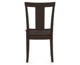 Canadel Dining Chair 5024 in Wood Seat and 59 Davy's Grey, back view