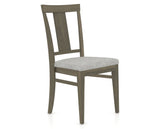Canadel Dining Chair 5024 in 7C Fabric and 08 Shadow, three-quarter view
